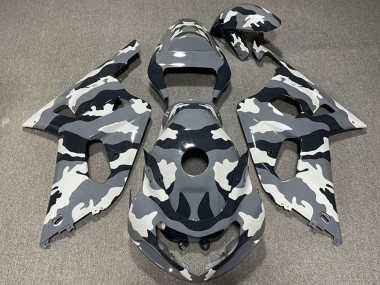 Carénages Moto Suzuki GSXR 600 / GSXR 750 2001-2003 - Gris Noir Blanc Camouflage Abordables