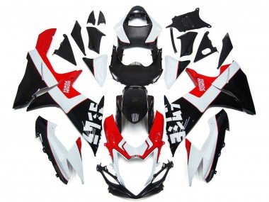 Carénages Moto Suzuki GSXR 600 / GSXR 750 2011-2024 - Blanc Rouge Noir Brillant Abordables