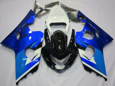 Carénages Moto Suzuki GSXR 600 / GSXR 750 2004-2005 - Blanc Bleu Noir Abordables