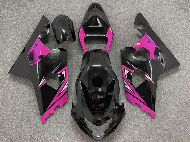 Carénages Moto Suzuki GSXR 600 / GSXR 750 2004-2005 - Noir Brillant Rose
