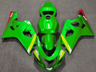 Carénages Moto Suzuki GSXR 600 / GSXR 750 2004-2005 - Vert Jaune Blanc Abordables