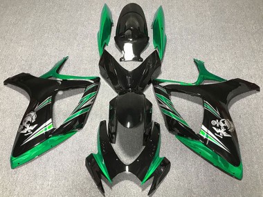 Carénages Moto Suzuki GSXR 600 / GSXR 750 2006-2007 - Vert Noir Brillant Abordables