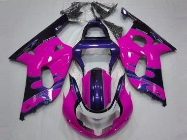 Carénages Moto Suzuki GSXR 600 / GSXR 750 2001-2003 - Rose Bleu Brillant Abordables