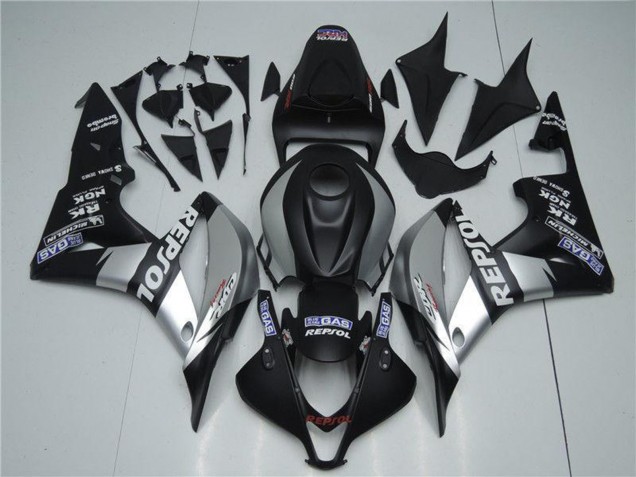 Carénages Moto Honda CBR600RR 2007-2008 - Noir Mat Argent Gris Repsol