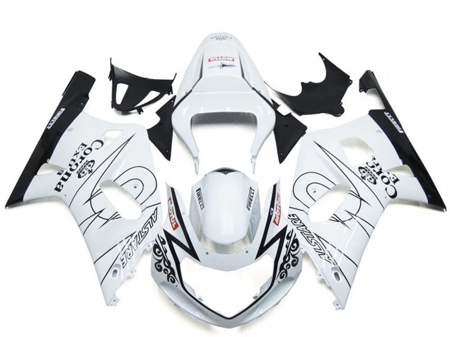 Carénage Moto Suzuki GSXR 600 / GSXR 750 2001-2003 - Blanc Noir Corona Alstare