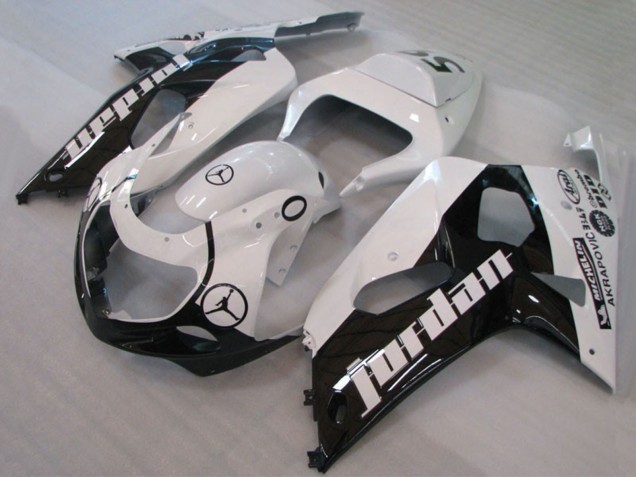 Carénages Moto Suzuki GSXR 600 / GSXR 750 2001-2003 - Blanc Noir Brillant Jordan Michelin