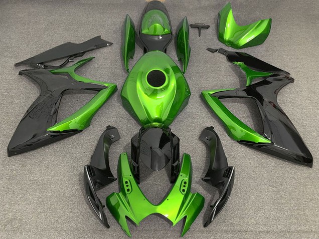 Carénages Moto Suzuki GSXR 600 / GSXR 750 2006-2007 - Vert Noir