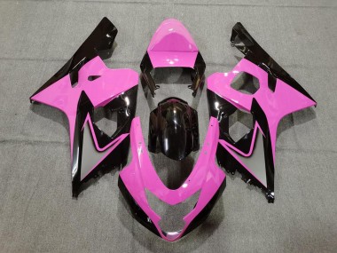 Carénages Moto Suzuki GSXR 600 / GSXR 750 2004-2005 - Rose Noir Brillant Abordables