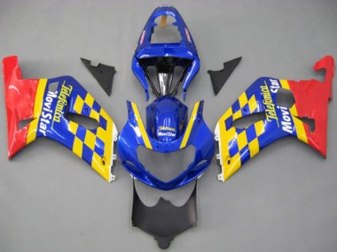 Carénages Moto Suzuki GSXR 600 / GSXR 750 2001-2003 - Bleu Jaune Rouge Telefonica MoviStar Abordables