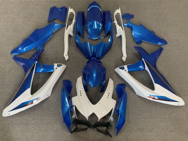 Carénages Moto Suzuki GSXR 600 / GSXR 750 2008-2010 - Blanc Bleu OEM Style Abordables