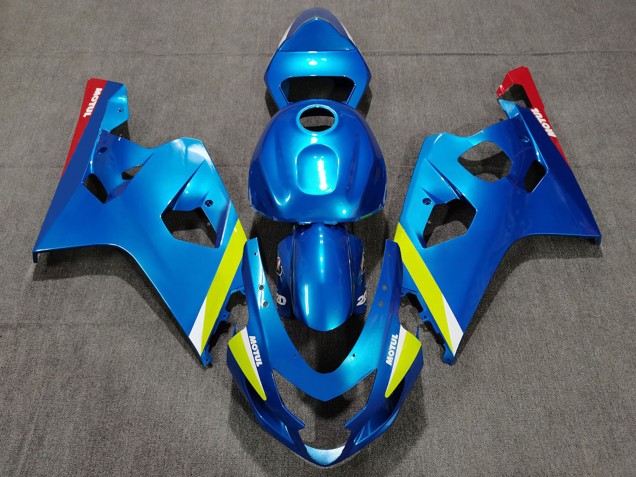 Carénages Moto Suzuki GSXR 600 / GSXR 750 2004-2005 - Bleu Jaune Rouge