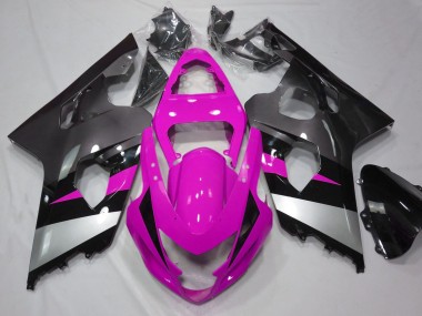 Carénages Moto Suzuki GSXR 600 / GSXR 750 2004-2005 - Rose Argent Noir Abordables