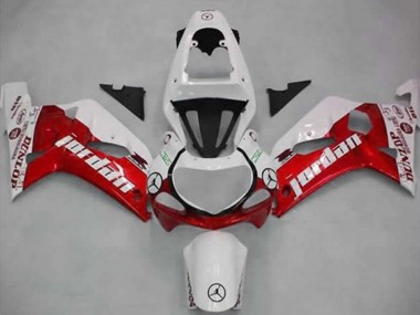 Carénages Moto Suzuki GSXR 600 / GSXR 750 2001-2003 - Blanc Rouge Jordan Dunlop Abordables