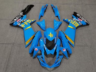 Carénages Moto Suzuki GSXR 600 / GSXR 750 2011-2024 - Bleu Jaune Or Noir Rizla Abordables