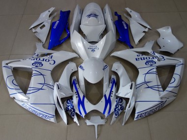 Carénages Moto Suzuki GSXR 600 / GSXR 750 2006-2007 - Blanc Bleu Corona Alstare Abordables