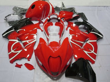 Carénages Moto Suzuki GSXR 1300 1996-2007 - Rouge Blanc Noir Abordables