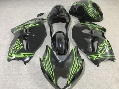 Carénages Moto Suzuki GSXR 1300 1996-2007 - Noir Brillant Vert Lightning Abordables