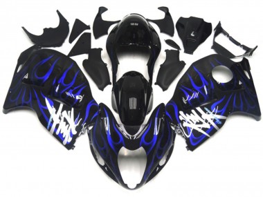 Carénages Moto Suzuki GSXR 1300 1996-2007 - Noir Brillant Bleu Profond Flamme Abordables