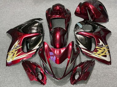 Carénages Moto Suzuki GSXR 1300 2008-2020 - Rouge Foncé Or Abordables