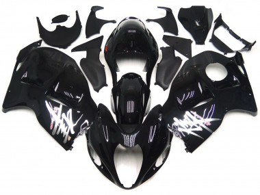 Carénages Moto Suzuki GSXR 1300 1996-2007 - Noir Brillant Argent Décalque Abordables