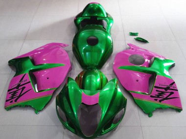 Carénages Moto Suzuki GSXR 1300 1996-2007 - Vert Brillant Rose Abordables
