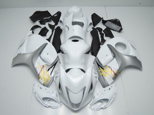 Carénages Moto Suzuki GSXR 1300 2008-2020 - Blanc Argent Jaune