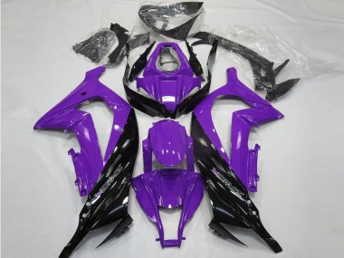 Carénages Moto Kawasaki ZX10R 2011-2015 - Violet Noir Brillant Abordables