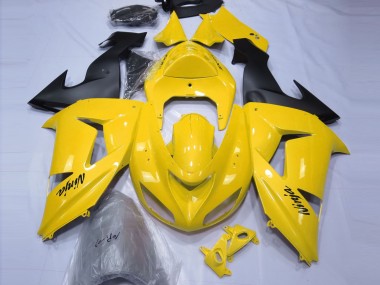 Carénages Moto Kawasaki ZX10R 2006-2007 - Jaune Noir Abordables
