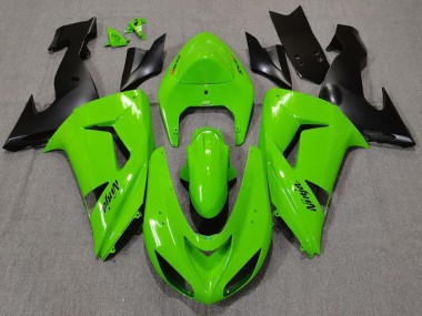 Carénages Moto Kawasaki ZX10R 2006-2007 - Vert Noir Mat Abordables