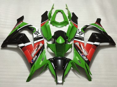 Carénages Moto Kawasaki ZX10R 2011-2015 - Vert Rouge Blanc Noir Elf Motocard 66 Abordables