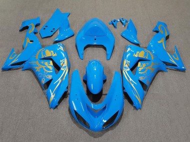 Carénages Moto Kawasaki ZX10R 2006-2007 - Bleu Clair Or Abordables