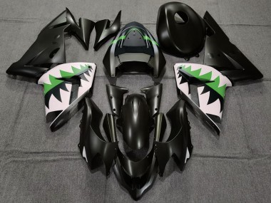 Carénages Moto Kawasaki ZX10R 2004-2005 - Noir Mat Vert Abordables
