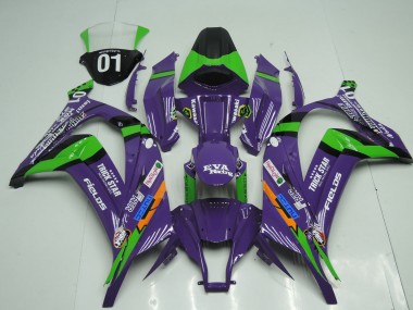 Carénages Moto Kawasaki ZX10R 2011-2015 - Violet Noir Vert Orange Blanc Trick Star EVA Courses OEM Style Abordables