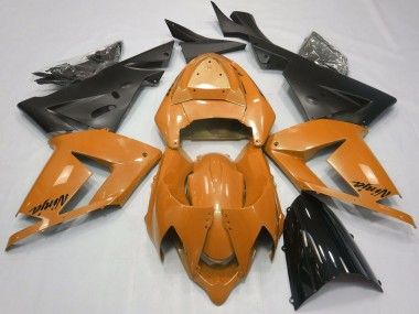 Carénages Moto Kawasaki ZX10R 2004-2005 - Orange Perle Noir Abordables