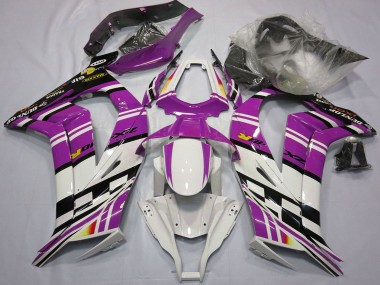 Carénages Moto Kawasaki ZX10R 2011-2015 - Violet Noir Blanc Jaune Abordables