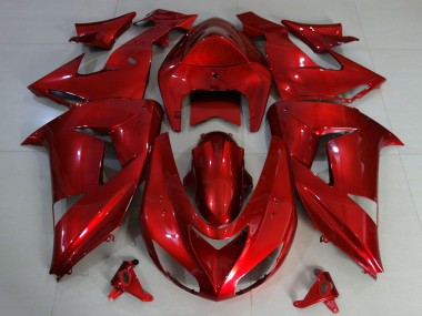 Carénages Moto Kawasaki ZX10R 2006-2007 - Rouge Foncé Abordables