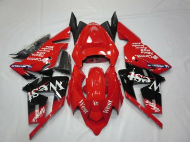 Carénages Moto Kawasaki ZX10R 2004-2005 - Rouge West Abordables