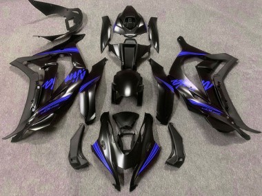 Carénages Moto Kawasaki ZX10R 2016-2020 - Noir Mat Bleu Ninja Abordables