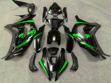 Carénages Moto Kawasaki ZX10R 2016-2020 - Noir Mat Vert Ninja Abordables