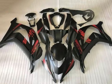 Carénages Moto Kawasaki ZX10R 2016-2020 - Noir Mat Rouge Ninja Abordables