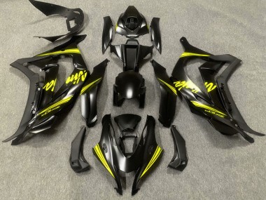 Carénages Moto Kawasaki ZX10R 2016-2020 - Noir Mat Jaune Ninja Abordables