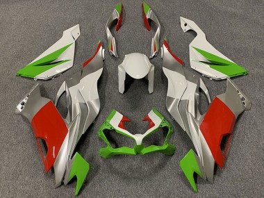 Carénages Moto Kawasaki ZX6R 2019-2022 - Blanc Argent Vert Rouge Abordables