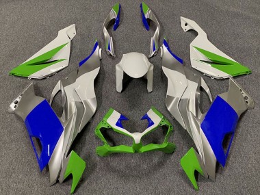 Carénages Moto Kawasaki ZX6R 2019-2022 - Blanc Argent Vert Bleu Abordables