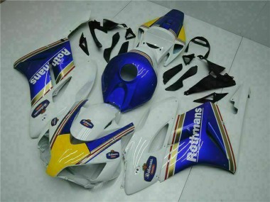 Carénage Moto Honda CBR1000RR 2004-2005 - Blanc Bleu Jaune Rothmans Abordables