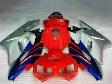 Carénages Moto Honda CBR1000RR 2004-2005 - Argent Rouge Bleu Noir Bande Abordables