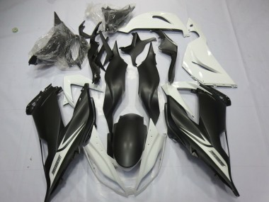 Carénages Moto Kawasaki ZX6R 2013-2018 - Blanc Noir Mat Abordables