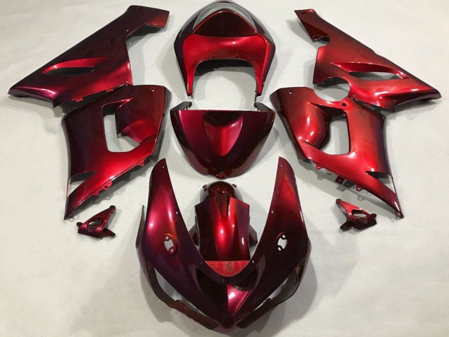 Carénages Moto Kawasaki ZX6R 2005-2006 - Rouge Métallisé