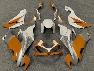 Carénages Moto Kawasaki ZX6R 2019-2022 - Blanc Argent Orange Abordables