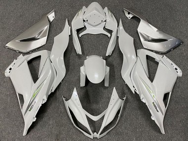 Carénages Moto Kawasaki ZX6R 2013-2018 - Blanc Vert Perle Abordables