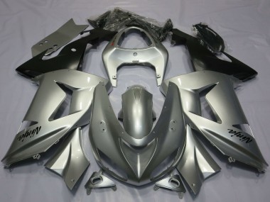 Carénages Moto Kawasaki ZX6R 2003-2004 - Argent Abordables